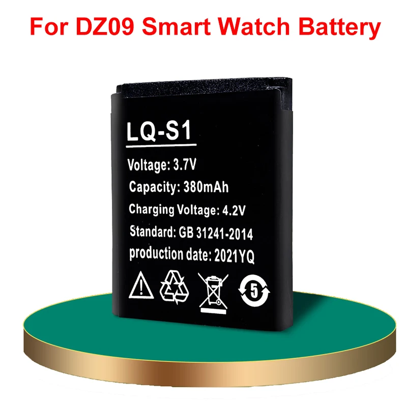 3.7V 380mAh Rechargeable Li-ion polymer Battery For DZ09 KSW-S6 RYX-NX9 A1 Smart Watch Backup