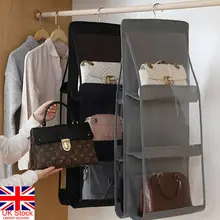 Максимальная поставщик 6 карманов подвесная сумка для хранения Кошелек, дамская сумочка Сумка-тоут сумка-Органайзер для хранения Вешалки