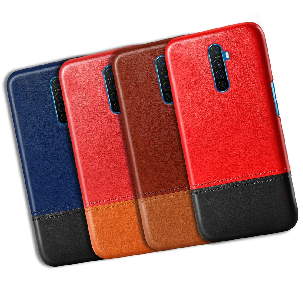 Чехол Realme X2, кожаный Mofi для OPPO Realme X2, чехол, черный, синий, коричневый, красный, комбинированный, разные цвета, чехол, защита