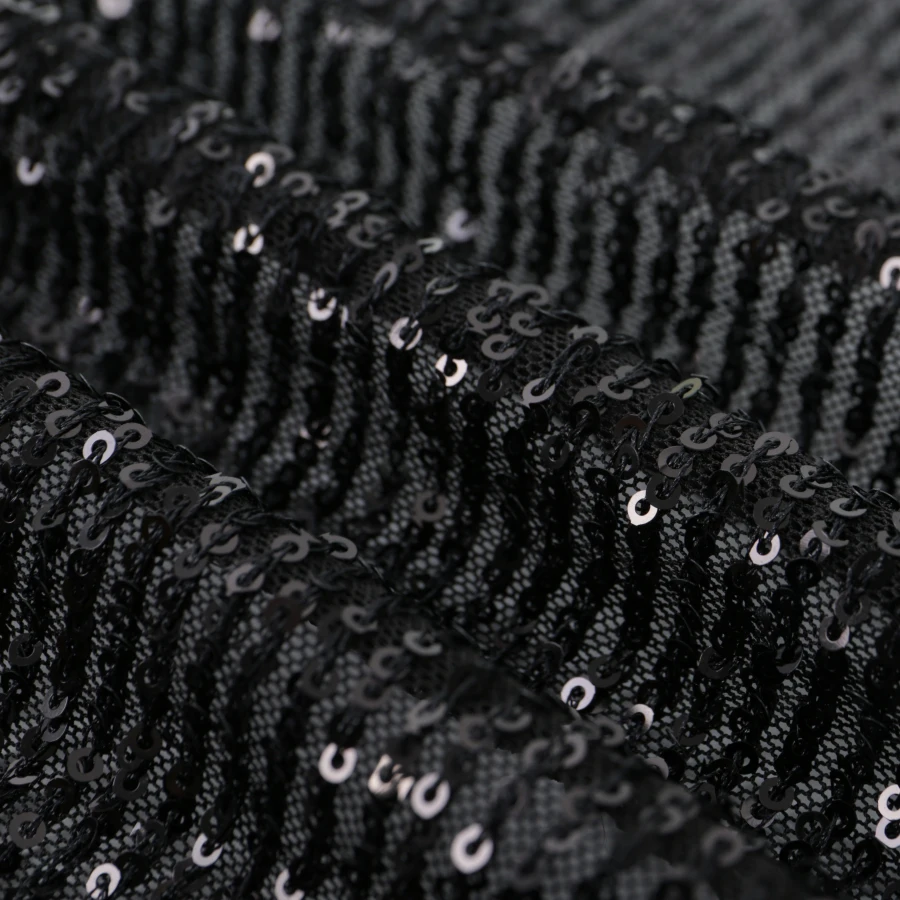 

Embroidery horizontal stripe sequined mesh embroidery fabric 2019 new turning sequined sequined tablecloth wedding dress