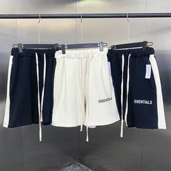 Short surdimensionné pour homme et femme, 100%, 1:1, avec lettres réfléchissantes, en peluche, pour le sport, le basket ball, décontracté, ample 