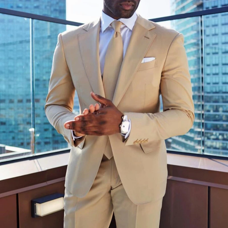 

Мужской костюм на одной пуговице, бежевые, синие свадебные смокинги, мужские формальные костюмы для жениха, Мужские костюмы (пиджак + брюки), новое поступление