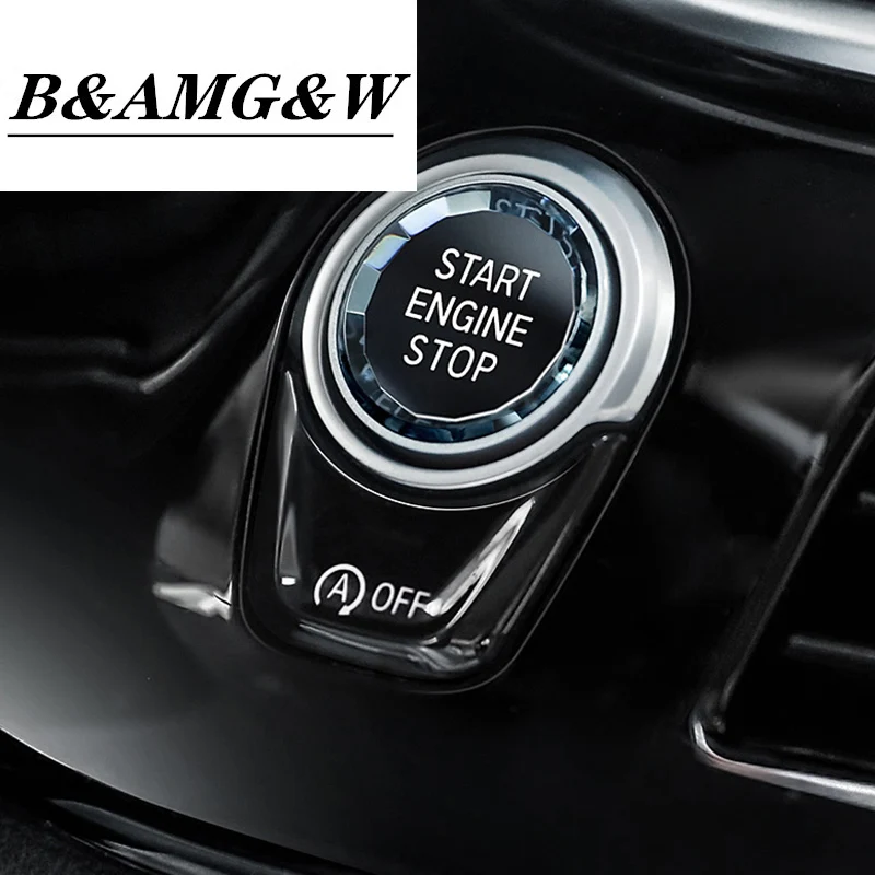 

Car styling ENGINE START STOP switch button Sticker For BMW 1 2 3 4 5 6 7 Series F20 F21 F22 F23 F30 F34 F10 F18 F12 F07 F01 F02