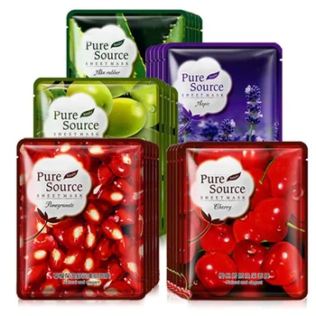 

10Pcs Pure Nature plant extract Korean Face Mask Hydrating Deep Moisturizing sheet Facial Mask Anti-Aging Oil-control skin care