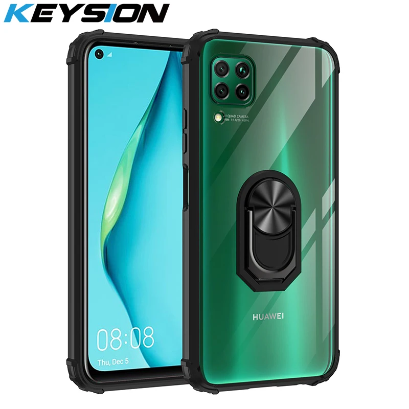 Ударопрочный чехол KEYSION для Huawei P40 Lite P30 Pro кольцевая задняя крышка телефона Y9S Y6S Y6
