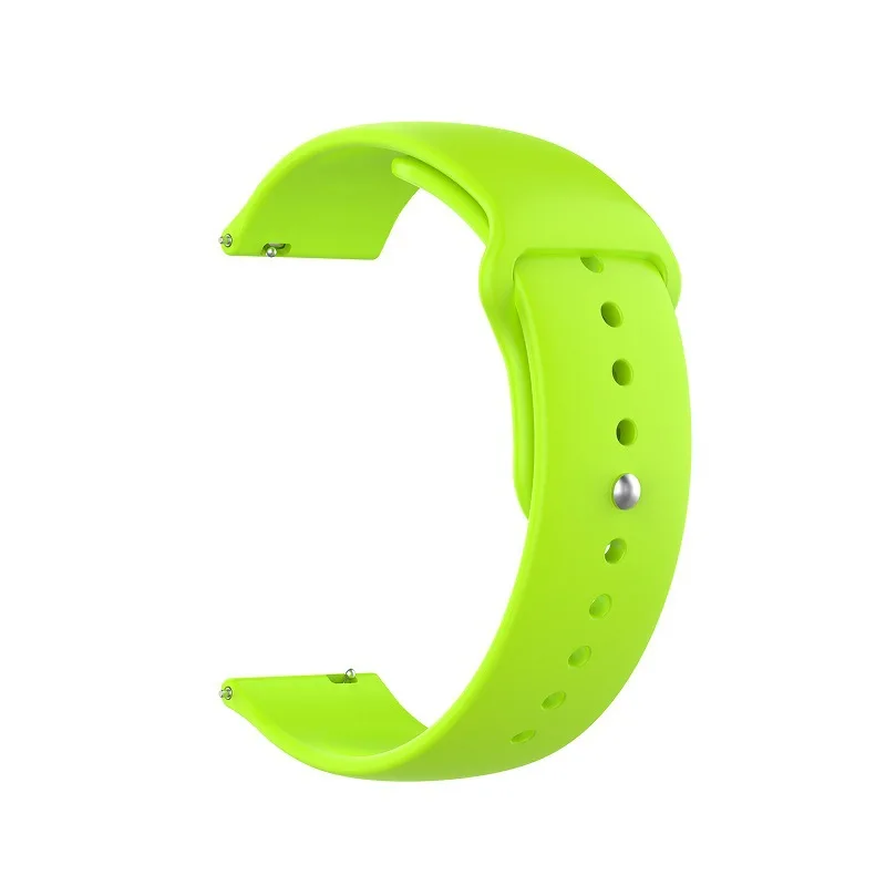 18 мм 20 мм 22 мм силиконовый ремешок для samsung Galaxy Watch 42 мм 46 мм Active2 40 мм 44 мм Шестерня S2 S3 Ремешок Браслет активный 2 - Цвет ремешка: Green