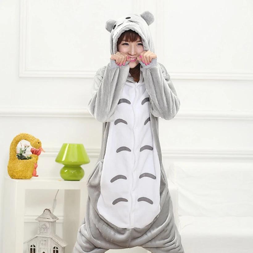 Пижамы Kigurumi Totoro neighbore onesies, комплекты, костюм с животными, пижамы унисекс с героями мультфильмов, косплей, пижамы, одежда для сна