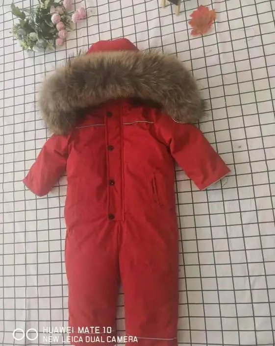 Детский пуховик зимняя новая зимняя одежда с капюшоном теплая верхняя одежда с натуральным меховым воротником, Детская пуховая куртка, пальто, Y1763