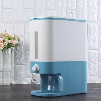 

Japanese-Style Graduated Plastic Sealed Rice Bucket Storage Box Grain Dispenser Box Food Container Kitchen Moisture-Proof Barre