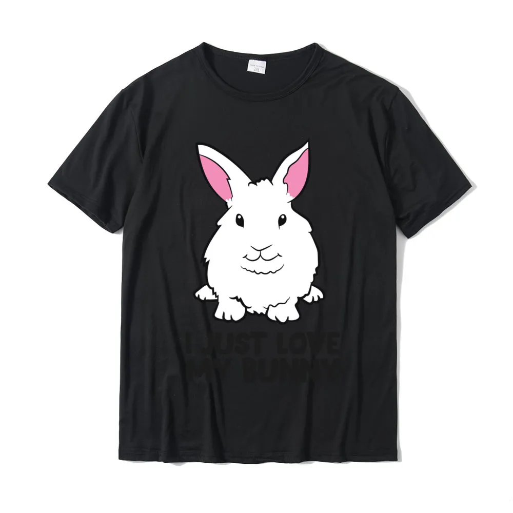 100% Cotton Fabric Men Short Sleeve Printed T Shirt Street T Shirt Funny Family Round Collar Tee-Shirt Wholesale I Just Love My Bunny Cute Bunny Rabbit Owner Love Bunnies Pullover Hoodie__19386 black