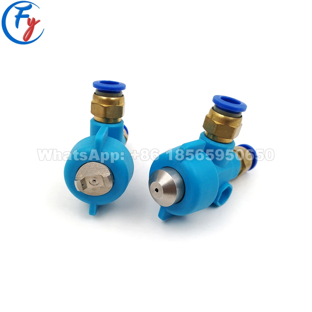 Blue Plastic Adjustable Fine Misting Water Mist Air Atomizing Nozzle