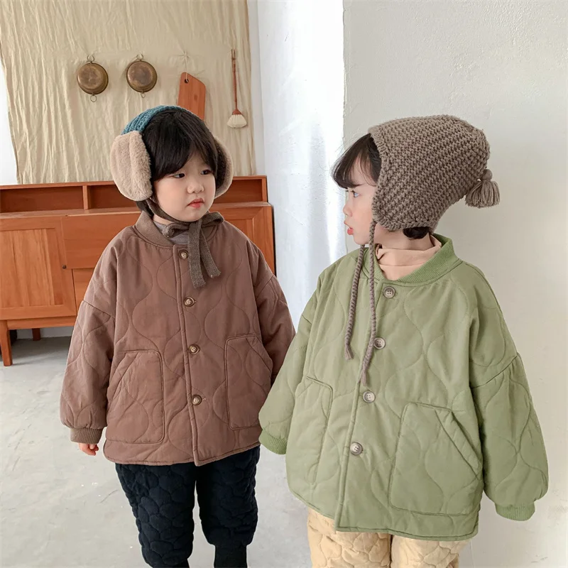 

Girls Baby's Kids Coat Jacket Outwear 2022 Elegant Thicken Velvet Winter Autumn Cotton Fleece Christmas Gift Children's Clothing