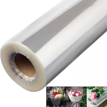 

1 Roll Clear Wrapping Glassine Cellophane Long Transparent Durable for Gift Bouquet Flower Crafts Supplies