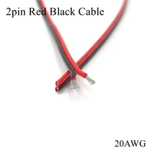 5 м/лот) UL2468 20AWG 2pin луженая медь красный черный провод ПВХ изолированный Электрический удлинитель Светодиодная лента