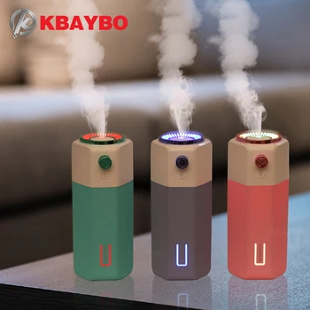 

KBAYBO 300ML car air purifier electric ultrasonic electric humidifier aromatherapy essential oil diffuser with LED lights