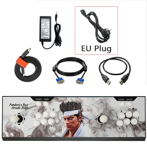 Pandora Box 9D 8 кнопочная консоль Встроенный 2500 В 1 аркадная игра usb подключение 3P 4P геймпад поддержка 3D tekken Mortal Kombat 1 2 3 4 - Цвет: D
