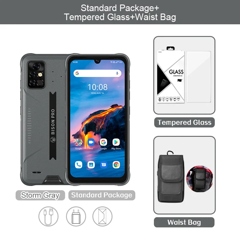 [In Stock] UMIDIGI BISON Pro Global Version Smartphone 4/8GB+128GB Helio G80 IP68IP69K 48MP Camera 6.3"FHD+ Screen 5000mAh latest umidigi phone UMIDIGI