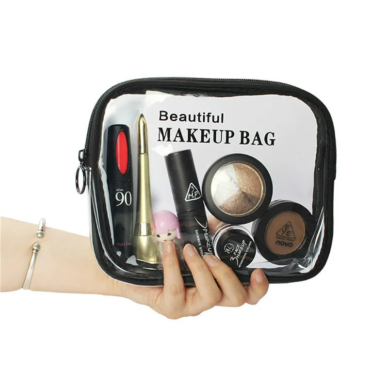 

Vogvigo Transparent PVC Cosmetic Storage Bag Waterproof Clear Toiletry Organizer Dual Zipper Makeup Pouch Beauty Kit