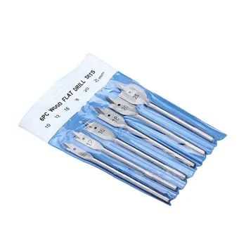

6pcs/set 6pcs/set Flat Drill Long High-carbon Steel Wood Flat Drill Set Woodworking Spade Drill Bits Durable Woodworking Tool