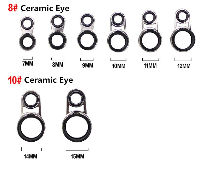 1x телескопическая удочка для морской рыбалки, направляющие кольца 2/3/4/5/6/7/8/9/10/11/12 мм Диаметр. Рок Удочка направляющие кольца наконечники аксессуары для ремонта