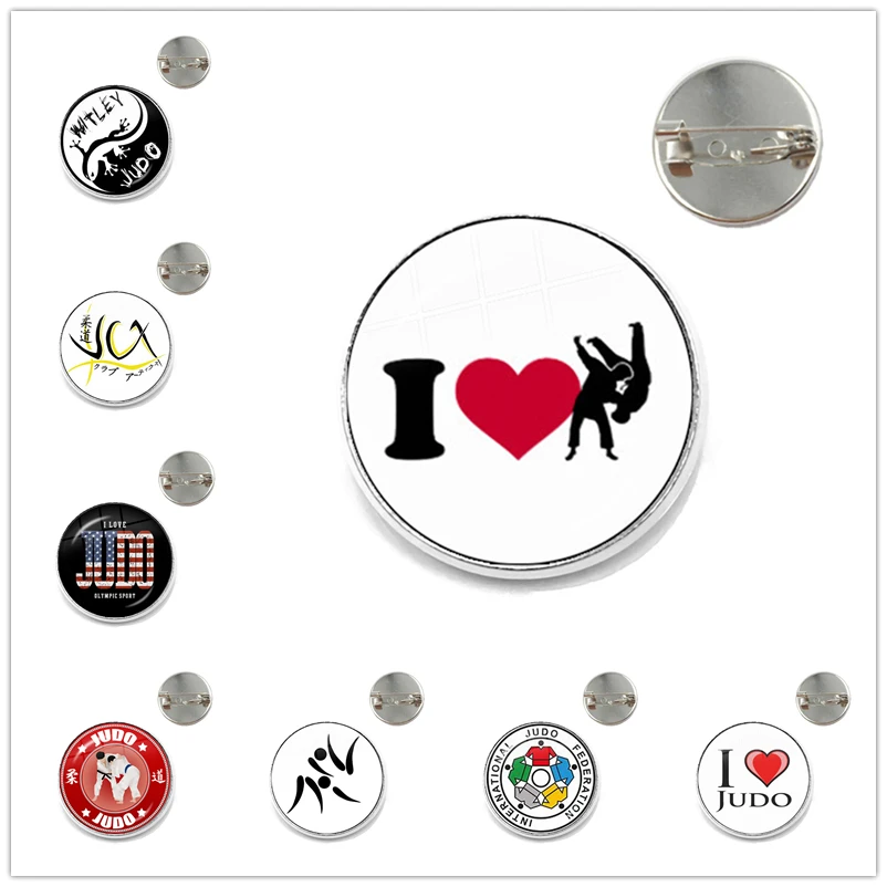2021 модные спортивные Броши I Love Judo булавки для мужчин и женщин бижутерия карате