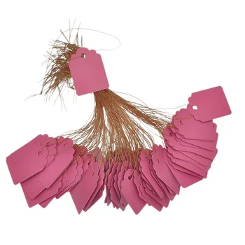 

2020 New Price Tags 1 Packet (about 100PCs) Pink Plastic Tags Price Display Price Labels Pricing Tags With 36x25mm