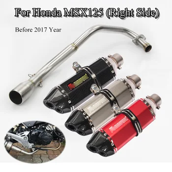 

For Honda MSX125 Motorcycle Exhaut System Pipe Front Connect Link Pipe Aluminum Muffler Tips Slip On Exhaust Modified Until 2016