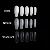 2021 New 100pcs Professional Fake Nails Long Ballerina Half French Acrylic Nail Tips 10 Size Press On Nails Women Manicure Tools