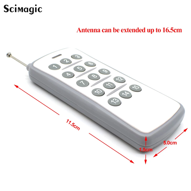 15 CH Channels 15CH RF Wireless Remote Control 433 MHz Transmitter 1527 EV1527 433mhz Learning code remote controller | Электроника