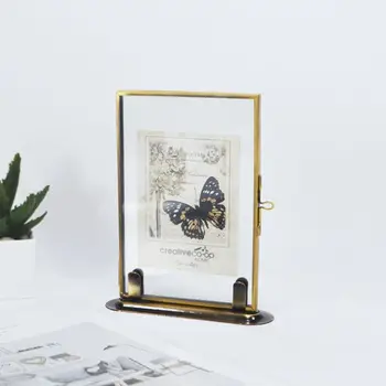 

Metal Glass Photo Picture Frame Flower Plant Specimen Portrait Display Frames