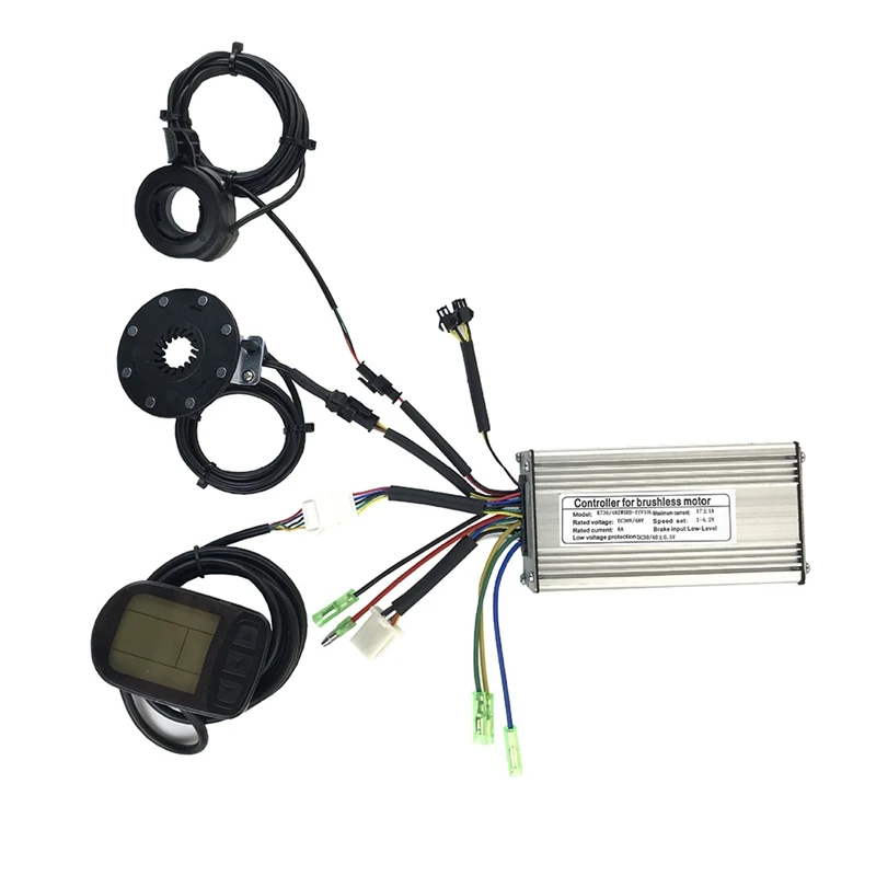 36V 48V 350W 17A Electric Bicycle Sine Wave Controller With KT LCD5 Display Thumb Throttle And Sensor E-Bike Accessories | Спорт и