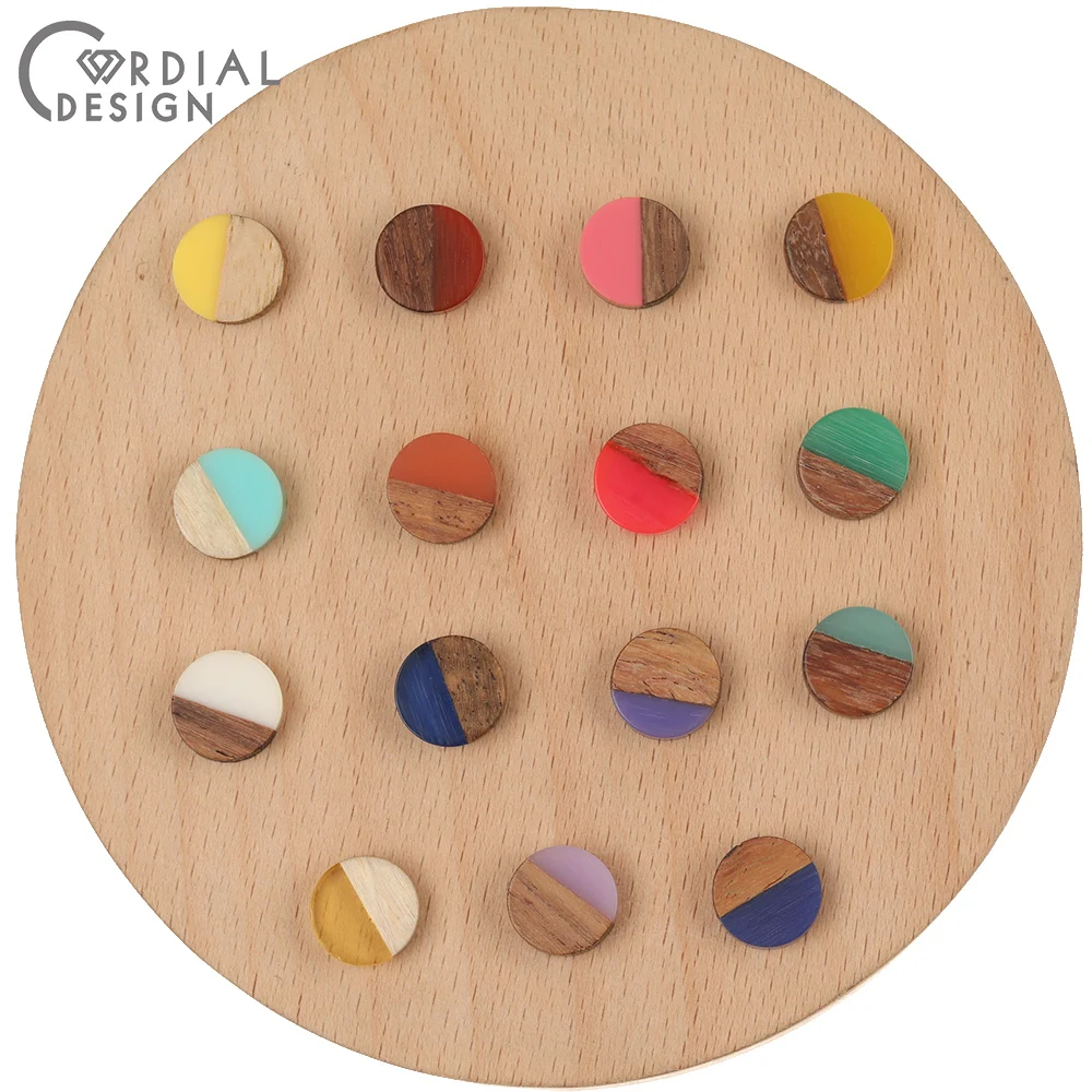 Cordial Design 200Pcs 10*10MM Jewelry Accessories/Hand Made/DIY Making/Natural Wood &amp Resin/Charms/Jewelry Findings Components |