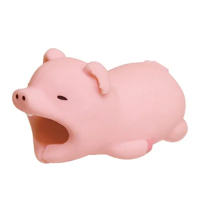 Pig 1 шт. животное кабель укусы протектор для iPhone протеже кабель приятели мультфильм кабель укусы kabel diertjes аксессуар для телефона, держатель - Цвет: Pig