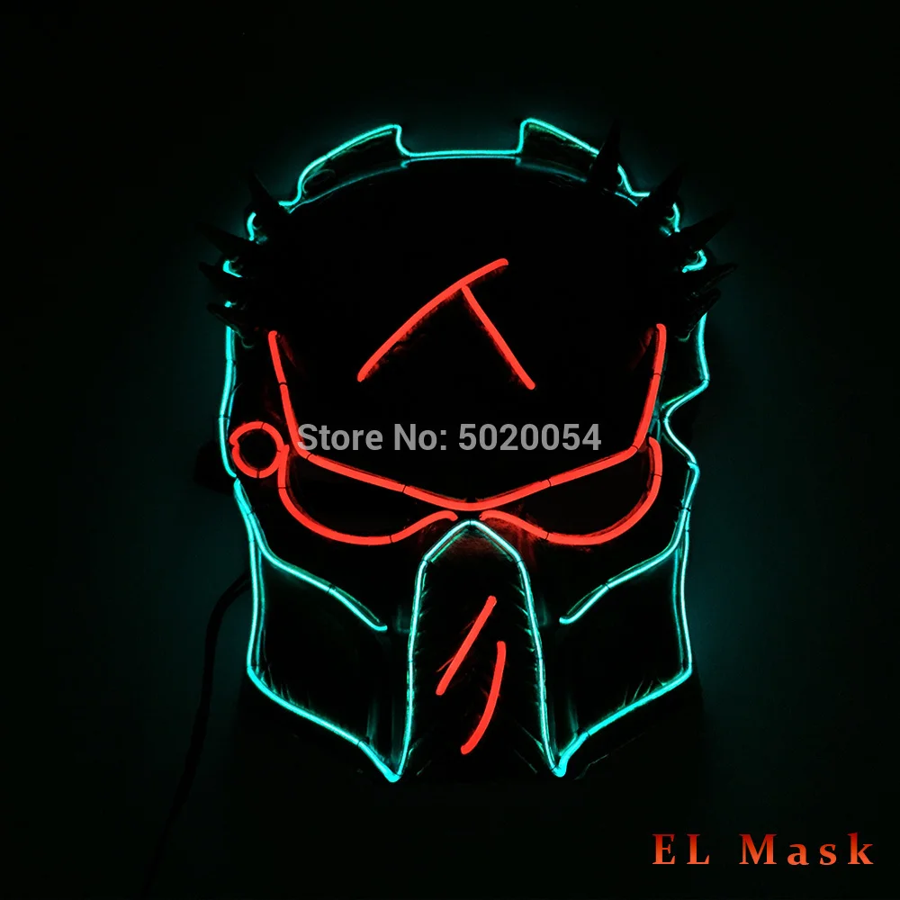 Anime Costumes Hot Sales LED Mask Glowing Halloween Party Mask Rave Mask Carnival Party Costume DJ Party Light Up Masks Anime Cosplay Props spider woman costume Cosplay Costumes