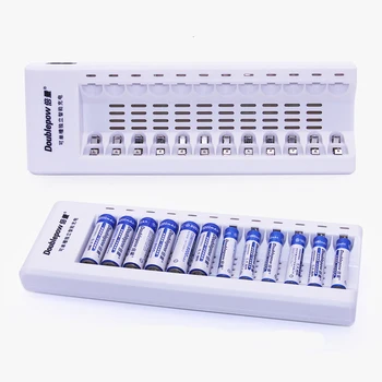 

12 Slots Smart Fast Battery Charger for AA AAA NiCd NiMh Rechargeable Batteries EU US Plug Portable Intelligent Battery Charger