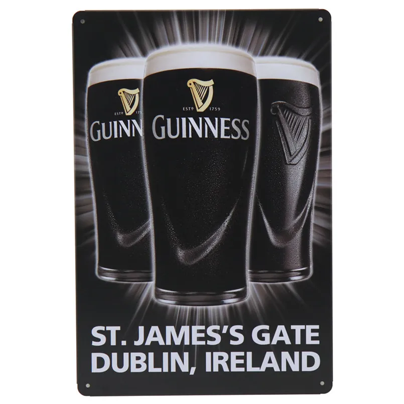 M My Guinness Рок гитара настенная Ретро Живопись жестяная вывеска плакат табличка наклейки бар металлический гаражный Знак Домашний декор 30X20 см H73 - Цвет: M