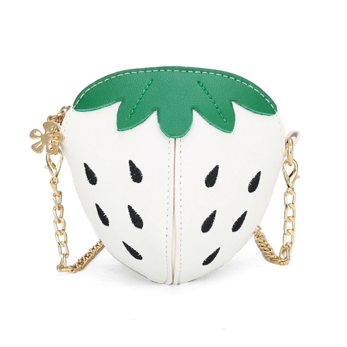 Дети Девушка Клубника Кроссбоди сумка цепь молния прекрасный для денег ключи J9