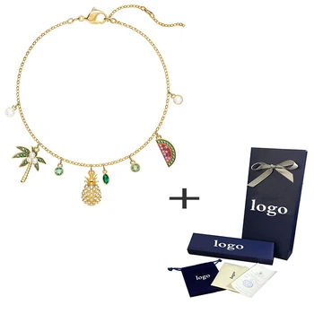 

SWA Unique New Summer Style Pineapple Coconut Bracelet Fashion Cute Lady Send Girlfriend Romantic Birthday Gift