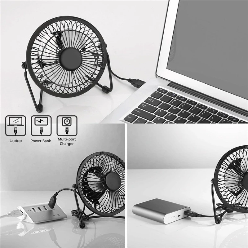 NEW-2.5W 5V Solar Panel Iron Fan For Home Office Outdoor Traveling Fishing 4 Inch Cooling Ventilation Fan Usb New