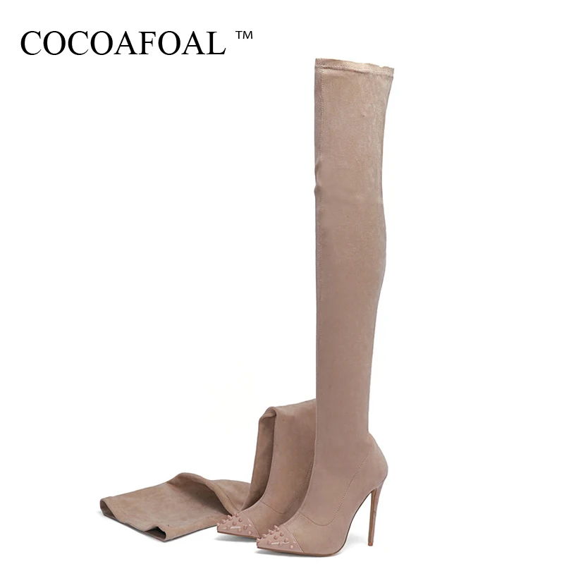 

KEAIQIANJIN Women's Over The Knee Boots Woman High High Boots Autumn Winter Plus Size Fashion Over The Knee Boots Thigh High