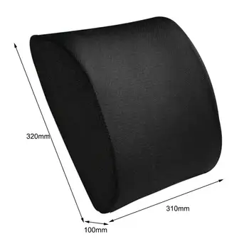 

Solid Back Support Cushion Waist Pillow Memory Foam Lumbar Office Chair Car Waist Pillow Slow Rebound Pillow Cushion