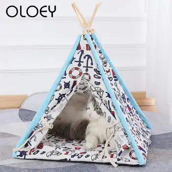 

Foldable Dog Cat House Kennel Pet Tent Easy Operation Dog Bed Sleeping Mat Portable Indoor Outdoor Pet Travel Supplies Dog Bed