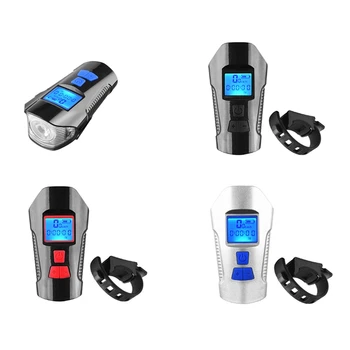 

New Hot Cycling Headlight USB Charging Bike Front Light Bicycle Light Horn Flashlight Mountain Bike Accessories