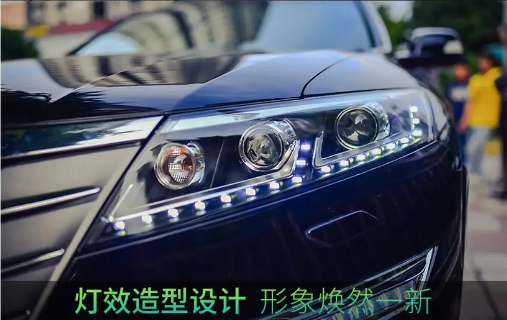 2 шт. фара для перекрестных фар 2011 2012 2013 светодиодный фонарь DRL H7 D2H Hid вариант Ангел глаз би ксенон проектор