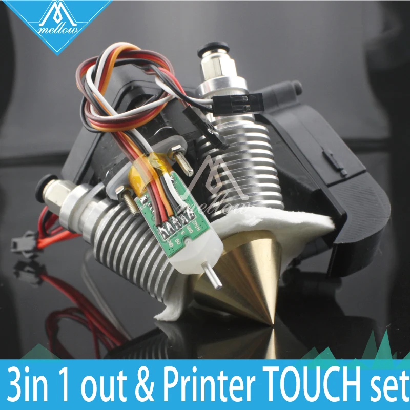Mellow 3d принтер Алмазный Hotend латунь многоцветная насадка Горячий Конец 0,4 мм/1,75 мм для I3 вентилятор экструдера комплект+ датчик автоматического выравнивания