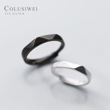Colusiwei простой минималистичный Настоящее серебро 925 проба палец кольца для мужчин и женщин Grind Arenaceous подарок пара Кольца украшение для влюбленных
