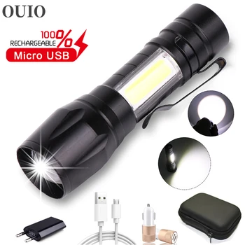 

New LED Flashlight Camping Bicycle Light Waterproof Zoomable USB Rechargeable Torch