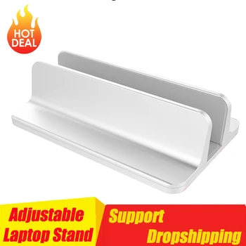 

VODOOL Vertical Adjustable Laptop Stand Aluminium Alloy Notebook Mount Base Erected Space-saving Holder for MacBook Pro/Air PC