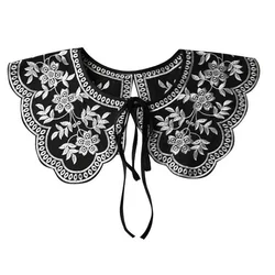1Pc Embroidery Collar False Collar Shawl Floral Fake Collar Decoration