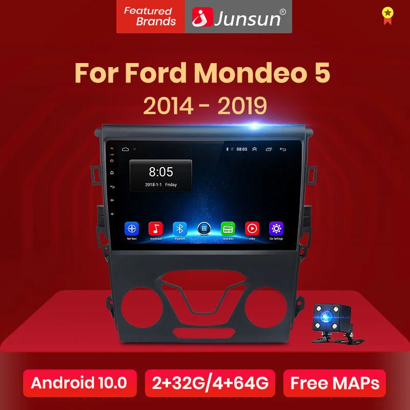 Junsun V1 2G + 128G Android 10 0 DSP для Ford Mondeo 5 2014 2019 автомобильный Радио мультимедийный видео